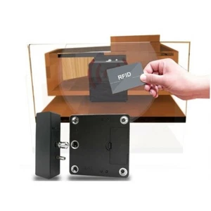 RFID Hidden cabinet lock with power jack cable, KR-S80LC-PJC-3.3 - Picture 1 of 10