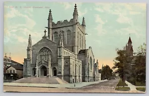 Cleveland Ohio, First M.E. Methodistische Bischofskirche, alte Postkarte - Bild 1 von 2