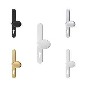 uPVC Door Handle Yale Lever/Pad Double Glazing Sprung Pair Set Long Backplate - Picture 1 of 8