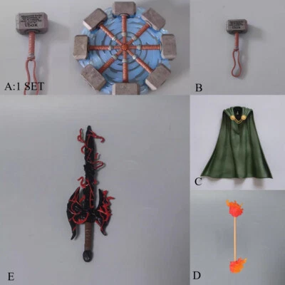 Cómic Thor Los Vengadores Arma Mjollnir Accesorios para Figura de Acción de 6" Utilería Foto 1 de 4
