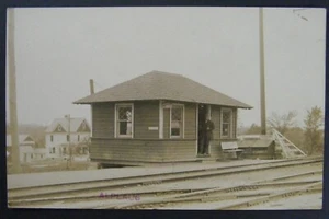 Alplaus New York 1913 Train Station Depot Real Photo Postcard RPPC Schenectady - Picture 1 of 2