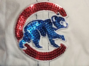 Chicago Cubs Mütze Kappe weiß blau MLB Baseball Damen Osfm New Era 9twenty Pailletten - Bild 1 von 11