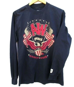 AMERICAN WORKER FINE QUALITY GOODS Camicia Top Eagle 1776 Felpa L Union USA - Foto 1 di 5