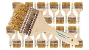 24Pk - 3" Chip Brushes for Paints, Stains, Varnishes, Glues & Gesso - Picture 1 of 7