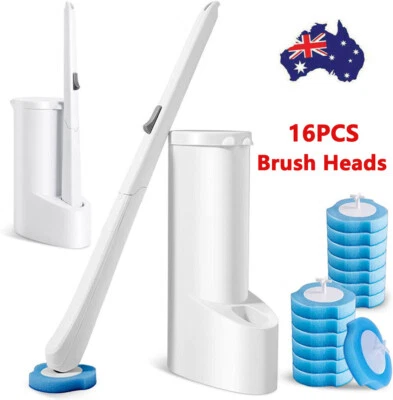 Disposable Toilet Brush Set Toilet Bowl Cleaning System Cleaners with 16 Refills - image 1 of 4