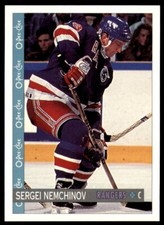 1992-93 O-Pee-Chee Sergei Nemchinov . New York Rangers #316