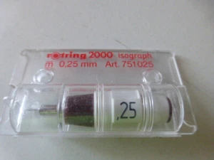 Cono de dibujo original rOtring Isograph 0,25 mm NUEVO/EMBALAJE ORIGINAL - Imagen 1 de 1