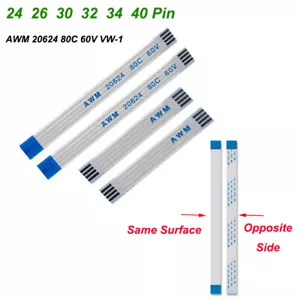 FFC Flexible Ribbon Cable 24-40P Flat Wire Pitch 0.5/1mm PCB Board Transmission - Picture 1 of 8