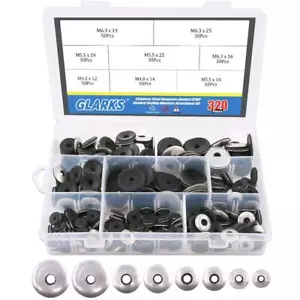 320Pcs Stainless Steel Neoprene Backed EPDM Bonded Sealing Washers Assortment... - Picture 1 of 7