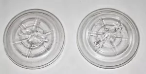 2 Vintage Glass Bail Type Canning Jar Star Lid 3-1/8" Ball or Atlas /#C - Picture 1 of 8