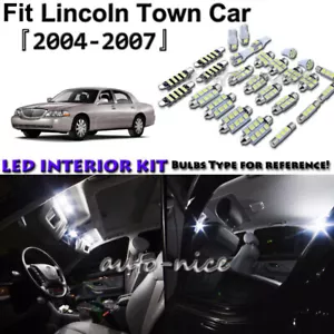 15x White LED Interior Lights Package Kit For 2004 - 2006 2007 Lincoln Town Car - Picture 1 of 10