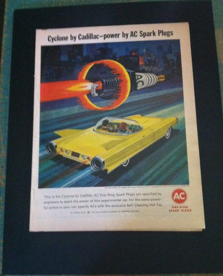 1968 A/C Delco plugs  Cadillac *Original*  GM car ad *Ready to Display* print Foto 1 de 3