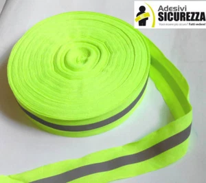 Reflektierendes Reflektierendes Band Neon zum Kombinieren Gelb/Grau 30mm Neu! - Bild 1 von 9