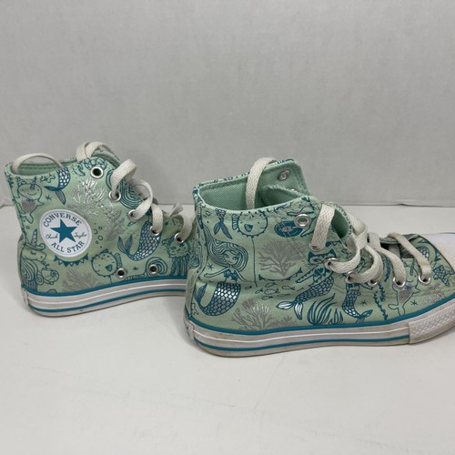 Sneakers alte ragazze ""Converse"" Chuck Taylor All Star Aqua Mermaid taglia 2