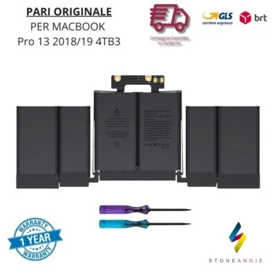 A1964 Batteria per MacBook Pro 13" A1989 Mid 2018 2019 A2251 2020 EMC 3214 A1989 - Image 1 of 4