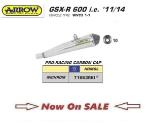Suzuki GSXR600 750 11 2011 12 2013 13 2014 14 escape deslizante Arrow Pro carrera CEE - Imagen 1 de 4