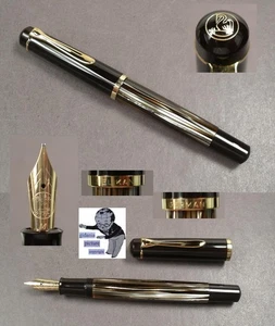 Pelikan M 250 fountain pen in brown marbled 1980ties till 90ties rare - Picture 1 of 1