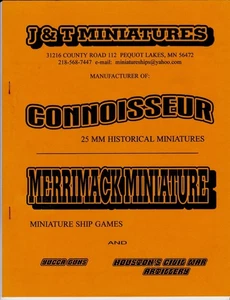 J & T Miniaturen Katalog 25mm Kenner Merrimack Schiff Spiele Houston Artillerie - Bild 1 von 10
