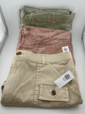 NUEVO CON ETIQUETAS Pantalones Cortos Utilitarios Antiguo Azul Marino Para Niñas Bolsillo Carga LOTE DE 3 Todas las Tallas XXL (18) Plus Foto 1 de 4