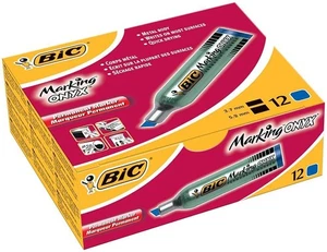 BIC Marking Onyx Permanent Markers with Medium Tip – Blue, 12 PER BOX - Picture 1 of 3