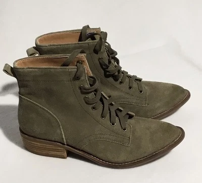 Botines Dingo Gamuza Cuero Verde Acres Para Mujer’s 9 Verde Oliva Con Cordones Foto 1 de 4