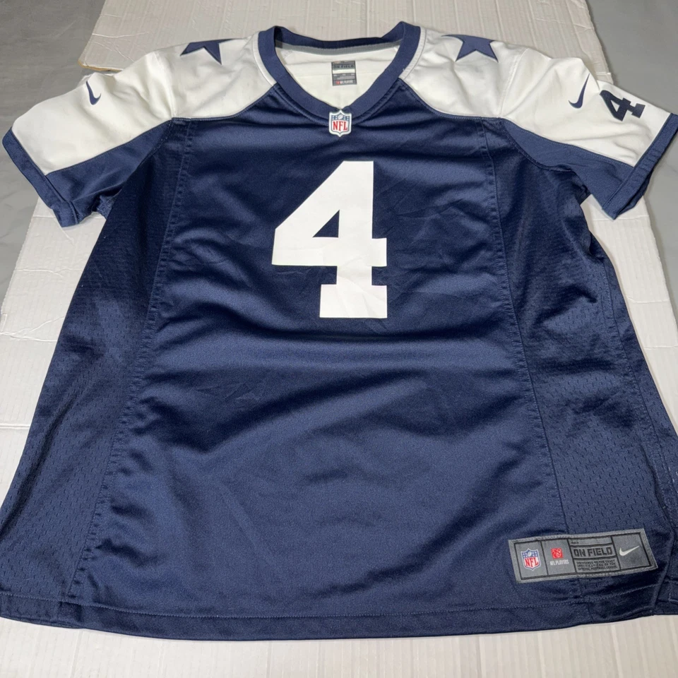 Camiseta deportiva alternativa azul para mujer Dak Prescott #4 Dallas Cowboys 2XL Nike On Field Foto 1 de 4