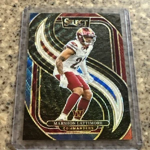 Marshon Lattimore 2024 Select Premier Level Tri-Color Wave 059/249 Commanders - Foto 1 di 3