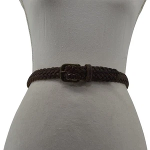 Cinturón Jesse Alaniam Trenzado Cuero Marrón Hebilla Latón Talla M - Imagen 1 de 11