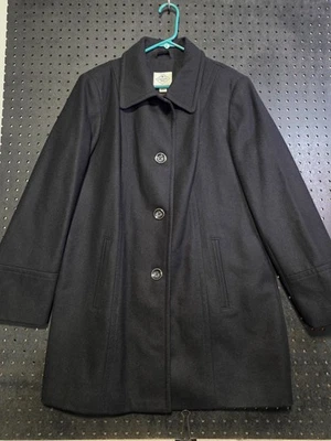 Chaquetón negro para mujer St. John’s Bay talla XL Foto 1 de 4