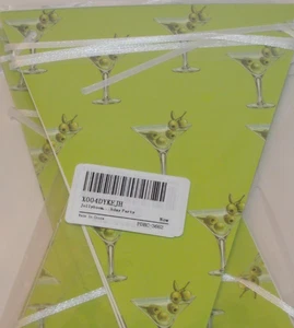 NEW Martini Drink Glass Theme Party Banner Pennant Flag Set - Picture 1 of 2