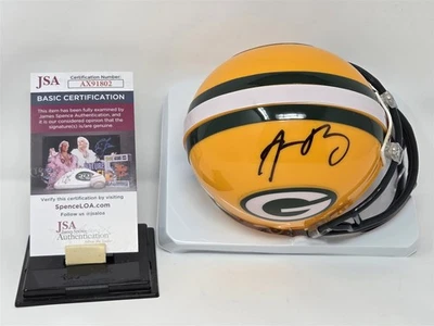 Mini casco PACKERS firmado por AARON RODGERS certificado de autenticidad JSA Foto 1 de 3