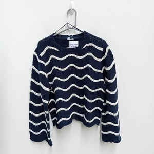 Crew Clothing Knitted Jumper Size 16 Womens Blue White Striped BNWT FPL -WRDC - Picture 1 of 5