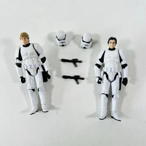 Star Wars Luke Skywalker + Han Solo Stormtrooper Disfraz Figuras Paquete Legado - Imagen 1 de 2