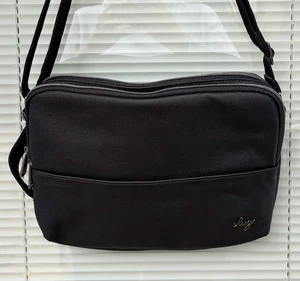 Bandolera convertible Lug Mini Delta negra mate de lujo con estuche para tableta como nueva - Imagen 1 de 10