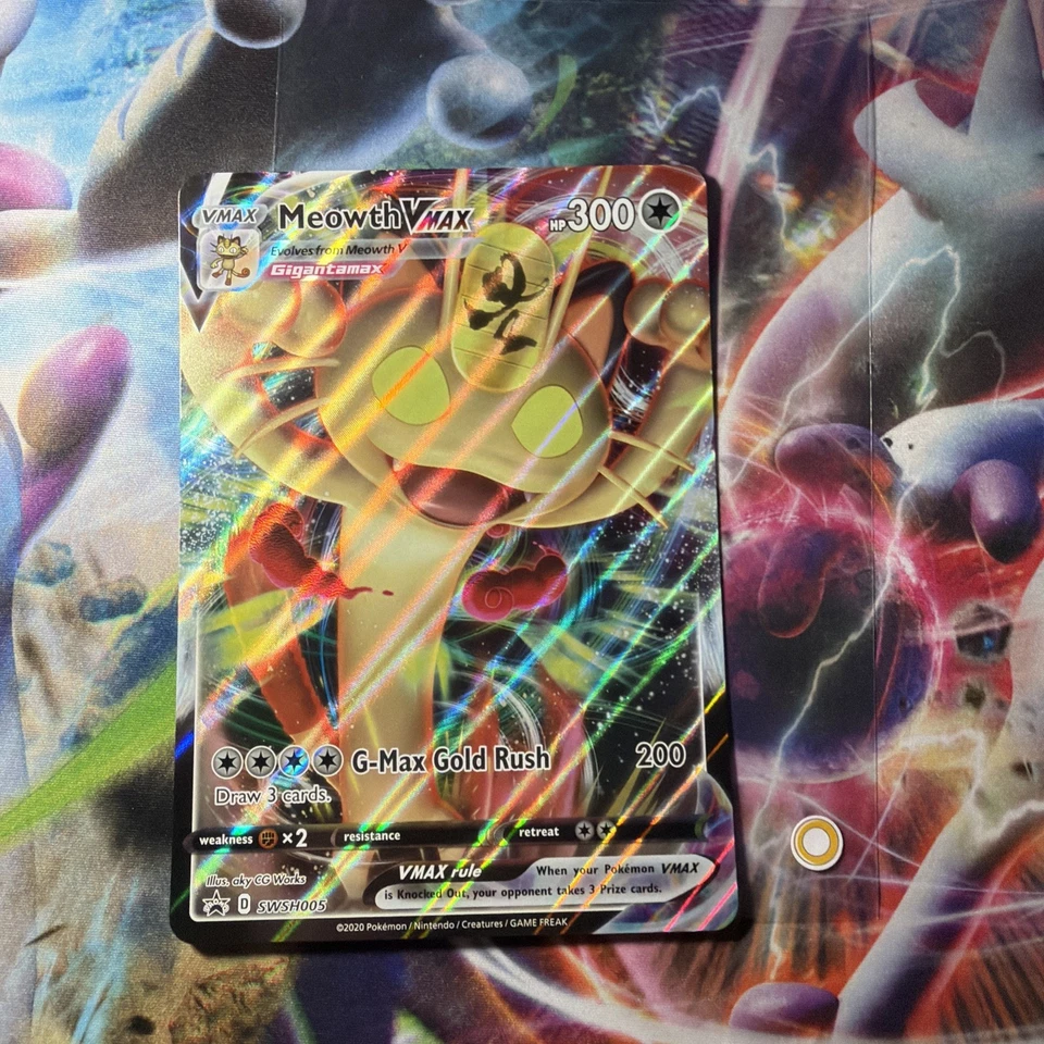 Meowth VMAX - SWSH005 - Oversized Promo Jumbo NM Pokemon Card - Image 1 of 2