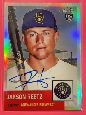 2022 Topps Chrome Platinum Anniversary Jakson Reetz Rookie Auto Refractor /199 - Image 1 of 3