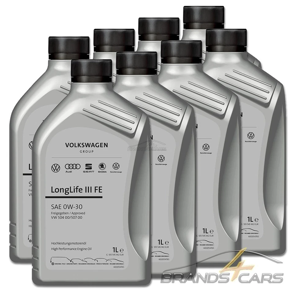 8x 1 L LITER ORIGINAL 0W-30 LONGLIFE III FE GROUP MOTOR-ÖL MOTOREN-ÖL 50039291 - Bild 1 von 1