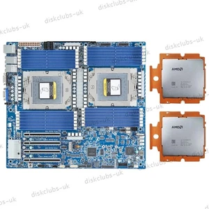 Gigabyte MZ73-LM0(rev. 2.0)Motherboard +2x AMD EPYC Genoa 9654 QS Cpu - Picture 1 of 5