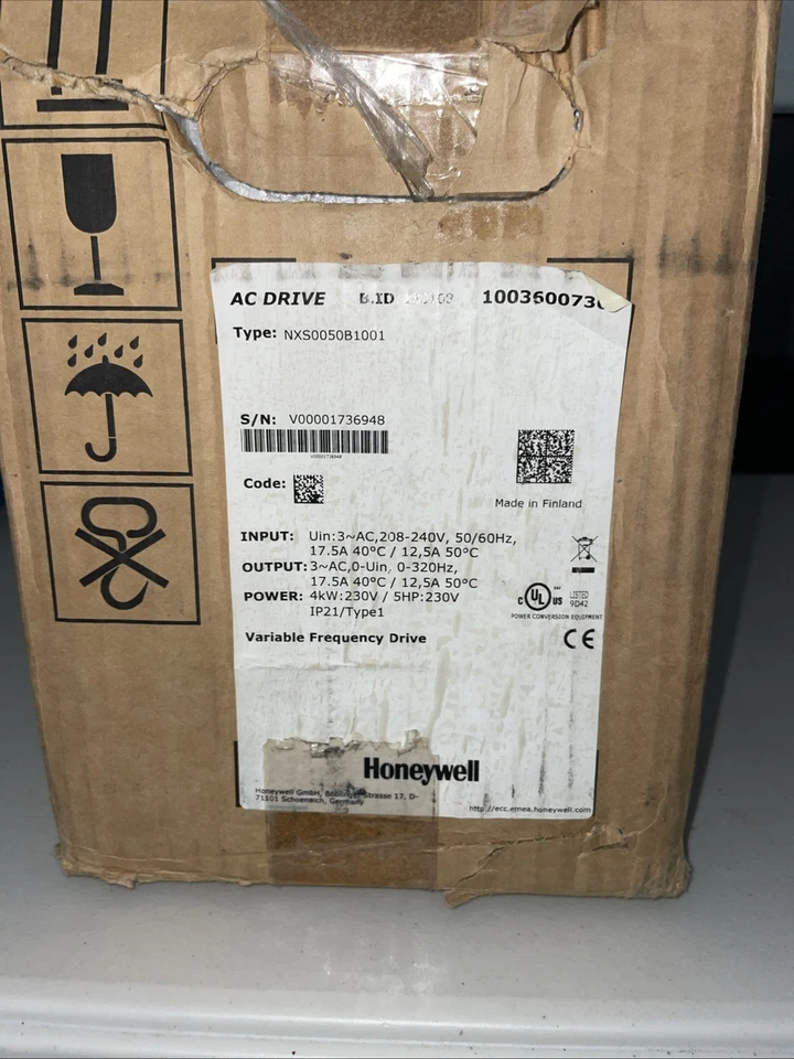 **NUEVO EN CAJA** Unidad de frecuencia variable Honeywell nxs0050B1001 VFD NUEVO EN CAJA Foto 1 de 2