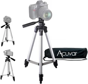 50" Inch Tripod For Camera/Camcorders Canon Sony Nikon DSLR Cameras w Carry Bag - Picture 1 of 9