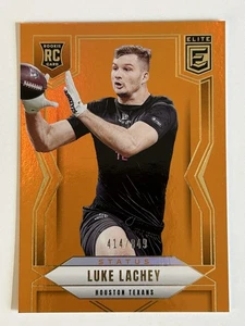 Luke Lachey 2025 Panini Elite (RC,SP,SN) Rookie Orange Foil #’d 414/849 Texans - Picture 1 of 3