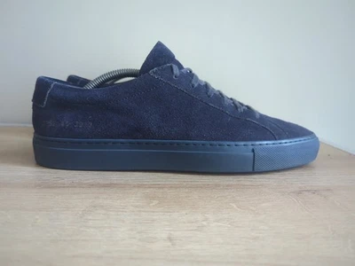 Common Projects Achilles Low Suede Dark Navy Blue EU40 UK6 - Image 1 of 4