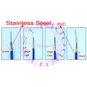 100M Armored Cable Fiber Patch Cord LC UPC to SC UPC Singlemode Simplex Cable - Afbeelding 1 van 1