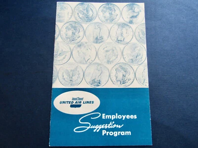 Vintage United Airlines Employees Suggestion Program Air Lines Booklet 1950's - Image 1 of 4