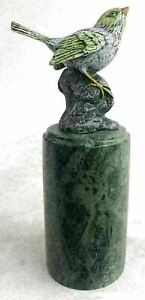 Handcrafted Museum Quality Bird Pigeon Bronze Art Detailed Figurine Gift Figure