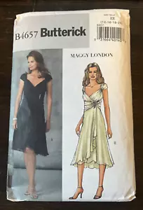 Butterick B4657 Misses Dress Gathered Middle Flared Skirt Wrapped Front 14-20 UC - Picture 1 of 5