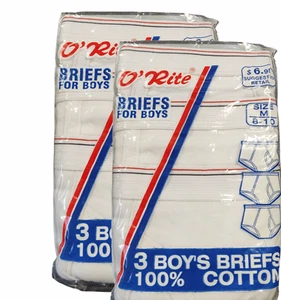 6 New Vintage Boys Briefs, Quality Soft 100% All Natural Cotton Solid White - Picture 1 of 11