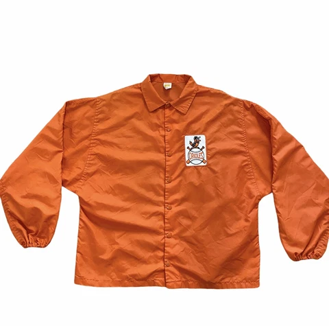 Vtg Orioles Jacket Baseball Russell Athletic Nylon Patch Orange Baltimore Coat Cover