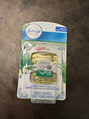 FEBREZE REFRESH REFILLS 1 PACK SET OF 2 GAIN AIR FRESHENER - Image 1 of 2