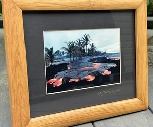 Hawaii Lava Art Photo Brad Lewis Signed 10"x12" National Geographic “Transition” - Picture 1 of 7